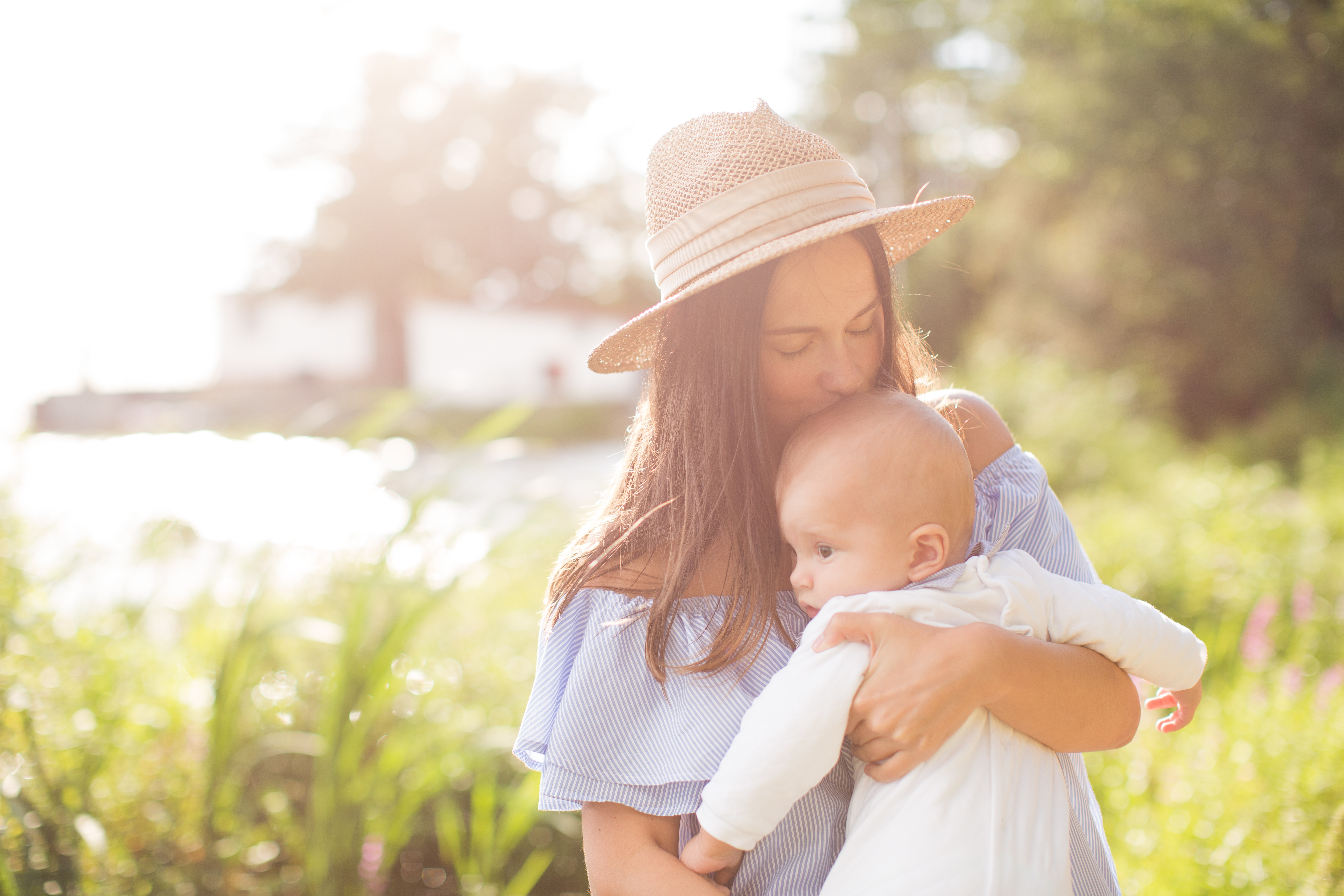 Mother holding a baby